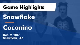 Snowflake  vs Coconino  Game Highlights - Dec. 2, 2017