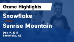 Snowflake  vs Sunrise Mountain  Game Highlights - Dec. 9, 2017