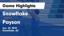 Snowflake  vs Payson  Game Highlights - Jan. 23, 2018