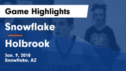 Snowflake  vs Holbrook Game Highlights - Jan. 9, 2018