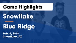 Snowflake  vs Blue Ridge Game Highlights - Feb. 8, 2018