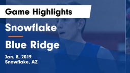 Snowflake  vs Blue Ridge  Game Highlights - Jan. 8, 2019