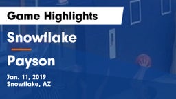 Snowflake  vs Payson  Game Highlights - Jan. 11, 2019