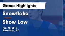 Snowflake  vs Show Low  Game Highlights - Jan. 18, 2019