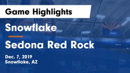 Snowflake  vs Sedona Red Rock  Game Highlights - Dec. 7, 2019