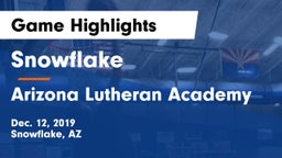 Snowflake  vs Arizona Lutheran Academy  Game Highlights - Dec. 12, 2019