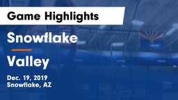 Snowflake  vs Valley  Game Highlights - Dec. 19, 2019