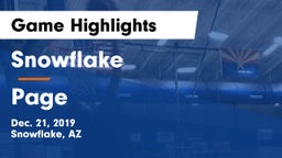 Snowflake  vs Page  Game Highlights - Dec. 21, 2019