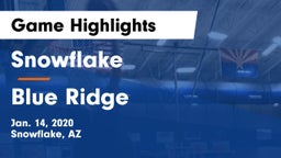 Snowflake  vs Blue Ridge  Game Highlights - Jan. 14, 2020