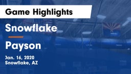 Snowflake  vs Payson  Game Highlights - Jan. 16, 2020