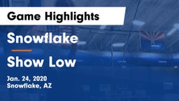 Snowflake  vs Show Low  Game Highlights - Jan. 24, 2020