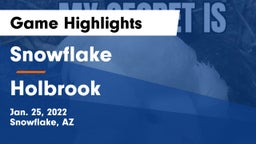 Snowflake  vs Holbrook  Game Highlights - Jan. 25, 2022