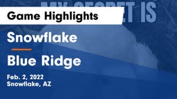 Snowflake  vs Blue Ridge  Game Highlights - Feb. 2, 2022