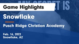 Snowflake  vs Pusch Ridge Christian Academy  Game Highlights - Feb. 16, 2022