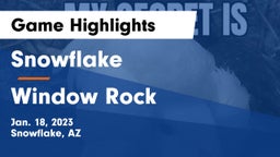 Snowflake  vs Window Rock  Game Highlights - Jan. 18, 2023