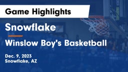Snowflake  vs Winslow  Boy's Basketball Game Highlights - Dec. 9, 2023