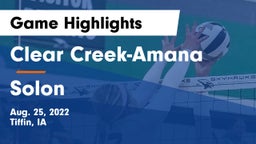 Clear Creek-Amana vs Solon  Game Highlights - Aug. 25, 2022