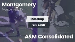 Matchup: Montgomery High vs. A&M Consolidated  2018