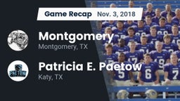Recap: Montgomery  vs. Patricia E. Paetow  2018