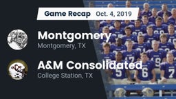 Recap: Montgomery  vs. A&M Consolidated  2019