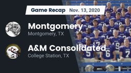 Recap: Montgomery  vs. A&M Consolidated  2020