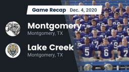 Recap: Montgomery  vs. Lake Creek  2020