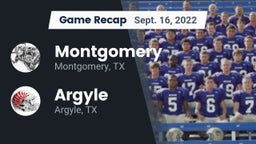 Recap: Montgomery  vs. Argyle  2022
