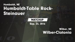 Matchup: Humboldt-Table vs. Wilber-Clatonia  2016