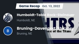Recap: Humboldt-Table Rock-Steinauer  vs. Bruning-Davenport/Shickley  2022