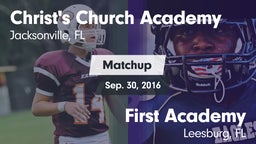 Matchup: Christ's Church vs. First Academy  2016
