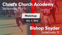 Matchup: Christ's Church vs. Bishop Snyder  2016