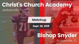Matchup: Christ's Church vs. Bishop Snyder  2018