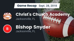 Recap: Christ's Church Academy vs. Bishop Snyder  2018