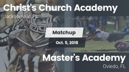 Matchup: Christ's Church vs. Master's Academy  2018
