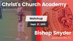Matchup: Christ's Church vs. Bishop Snyder  2019