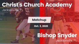 Matchup: Christ's Church vs. Bishop Snyder  2020