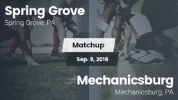 Matchup: Spring Grove High vs. Mechanicsburg  2016