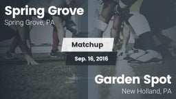 Matchup: Spring Grove High vs. Garden Spot  2016