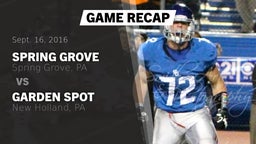 Recap: Spring Grove  vs. Garden Spot  2016