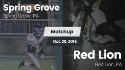 Matchup: Spring Grove High vs. Red Lion  2016