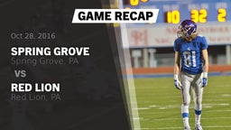 Recap: Spring Grove  vs. Red Lion  2016