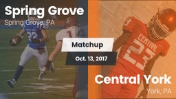 Matchup: Spring Grove  vs. Central York  2017