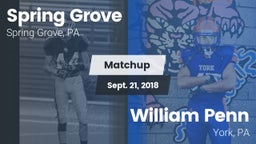 Matchup: Spring Grove  vs. William Penn  2018