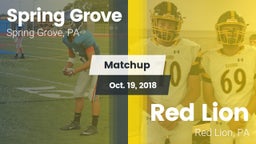 Matchup: Spring Grove  vs. Red Lion  2018