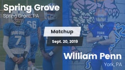 Matchup: Spring Grove  vs. William Penn  2019