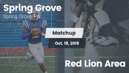 Matchup: Spring Grove  vs. Red Lion Area 2019