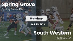 Matchup: Spring Grove  vs. South Western  2019