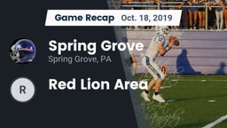 Recap: Spring Grove  vs. Red Lion Area 2019