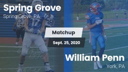 Matchup: Spring Grove  vs. William Penn  2020