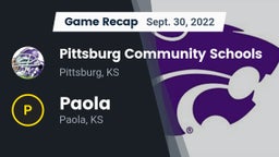 Recap: Pittsburg Community Schools vs. Paola  2022